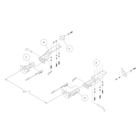 Roadmaster 93-98 JEEP GRAND CHEROKEE/GRAND WAGONEER TOW BAR MNTG BRKT KIT 1411-2